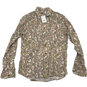 Isabel Marant  Ilakob Cotton Shirt  Floral Camo Print XS NWOT